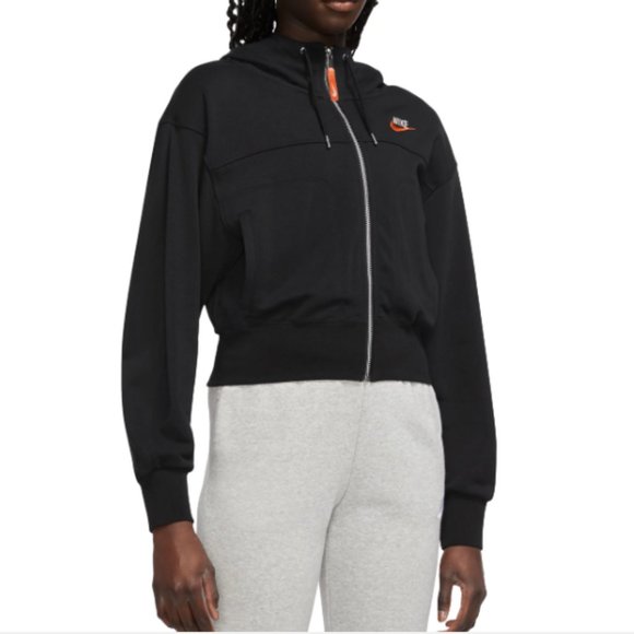 Nike Tops - NWT Nike Women's Sportswear City Utility Fleece Full-Zip Hoodie Cropped Top